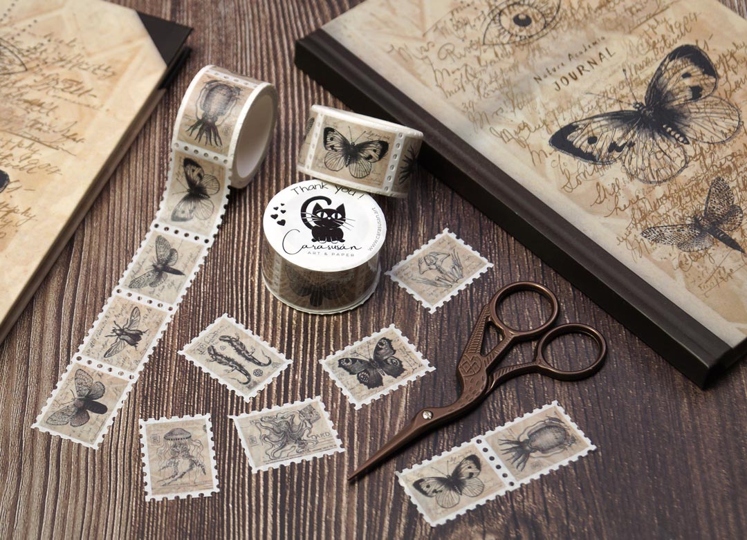 Washi Tape Set Dark Academia | Butterflies + Scriptures